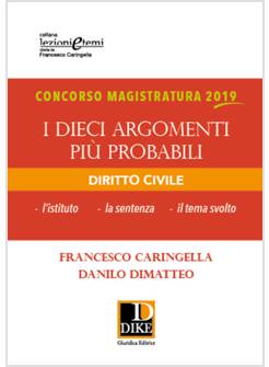 CONCORSO MAGISTRATURA 2019. I 10 ARGOMENTI PIU' PROBABILI DI DIRITTO CIVILE