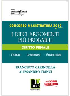 CONCORSO MAGISTRATURA 2019. I DIECI ARGOMENTI PIU' PROBABILI DI DIRITTO PENALE