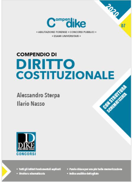 COMPENDIO DI DIRITTO COSTITUZIONALE 2020