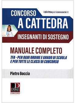 CONCORSO A CATTEDRA INSEGNANTI DI SOSTEGNO MANUALE COMPLETO