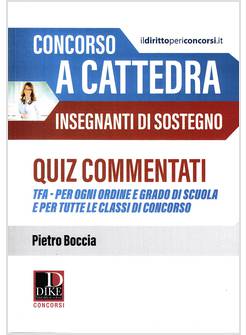 CONCORSO A CATTEDRA INSEGNANTI DI SOSTEGNO QUIZ COMMENTATI