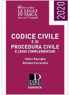 CODICE CIVILE E CODICE DI PROCEDURA CIVILE E LEGGI COMPLEMENTARI POCKET 2021