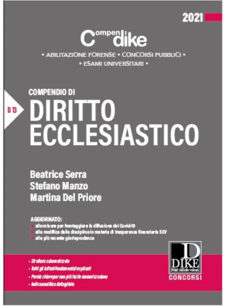 COMPENDIO DI DIRITTO ECCLESIASTICO