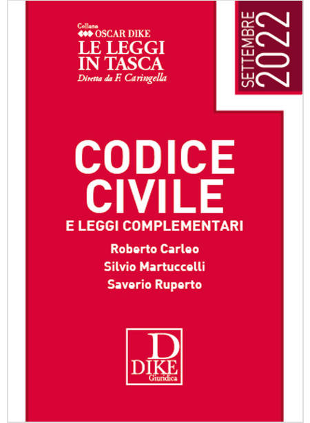 CODICE CIVILE E LEGGI COMPLEMENTARI POCKET