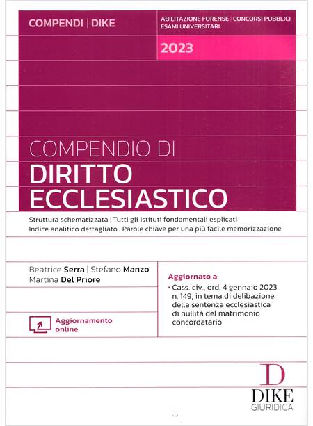 COMPENDIO DI DIRITTO ECCLESIASTICO