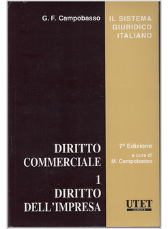 DIRITTO COMMERCIALE 1 DIRITTO DELL'IMPRESA  7A EDIZIONE