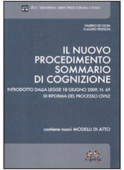 NUOVO PROCEDIMENTO SOMMARIO DI COGNIZIONE (IL)
