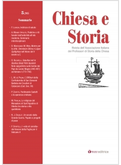 CHIESA E STORIA (2015). VOL. 5