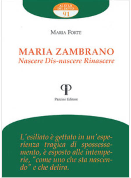 MARIA ZAMBRANO NASCERE. DIS-NASCERE...