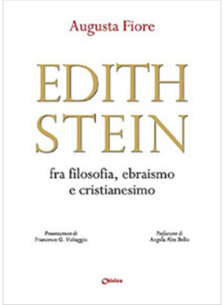 EDITH STEIN FRA FILOSOFIA, EBRAISMO E CRISTIANESIMO