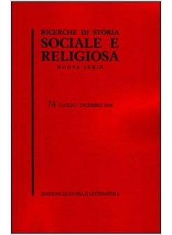 RICERCHE DI STORIA SOCIALE E RELIGIOSA 74
