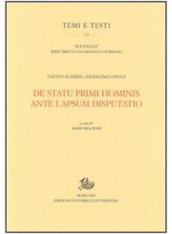 DE STATU PRIMI HOMINIS ANTE LAPSUM DISPUTATIO