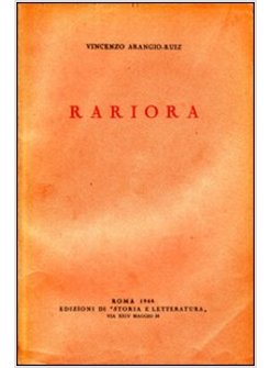 RARIORA. STUDIO DI DIRITTO ROMANO