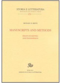 MANUSCRIPTS AND METHODS. ESSAYS ON EDITING AND TRASMISSION