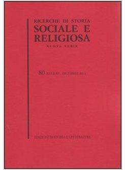 RICERCHE DI STORIA SOCIALE E RELIGIOSA 80