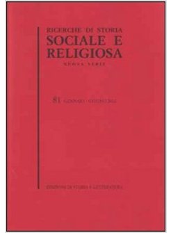 RICERCHE DI STORIA SOCIALE E RELIGIOSA  82