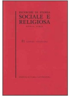 RICERCHE DI STORIA SOCIALE E RELIGIOSA  82