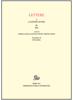 LETTERE A «LA RIVIERA LIGURE»