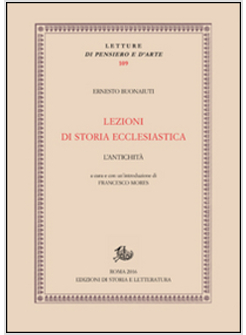 LEZIONI DI STORIA ECCLESIASTICA. L'ANTICHITA'