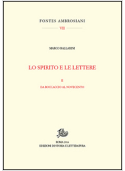 SPIRITO E LE LETTERE (LO)