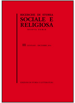 RICERCHE DI STORIA SOCIALE E RELIGIOSA