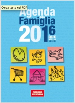 AGENDA DELLA FAMIGLIA 2016