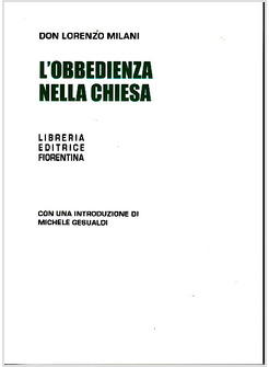 L'OBBEDIENZA NELLA CHIESA