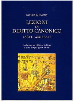 LEZIONI DI DIRITTO CANONICO PARTE GENERALE