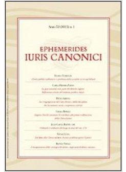 EPHEMERIDES IURIS CANONICI (2012). VOL. 1