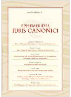 EPHEMERIDES IURIS CANONICI (2014). VOL. 1