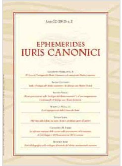 EPHEMERIDES IURIS CANONICI (2014). VOL. 1