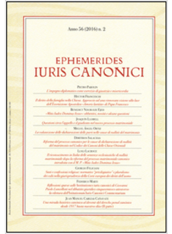 EPHEMERIDES IURIS CANONICI (2016). VOL. 2