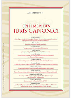 EPHEMERIDES IURIS CANONICI (2020). VOL. 1 ANNO 60