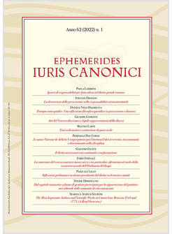 EPHEMERIDES IURIS CANONICI ANNO 62 (2022) N.1
