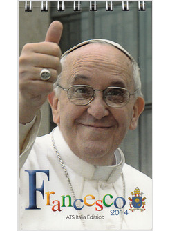 CALENDARIO CM 7 X 12 PAPA FRANCESCO 2014 FOTO CON POLLICE IN ALTO