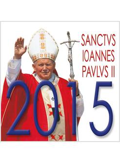 CALENDARIO CM 8 X 8 SANCTUS IOANNES PAULUS II SFONDO BIANCO 2015