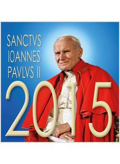 CALENDARIO CM 8 X 8 SANCTUS IOANNES PAULUS II SFONDO AZZURRO 2015