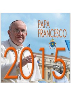 CALENDARIO CM 8 X 8 PAPA FRANCESCO SFONDO AZZURRO 2015
