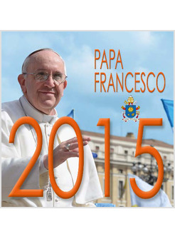 CALENDARIO MAGNETICO CM 8 X 8 PAPA FRANCESCO SFONDO AZZURRO 2015