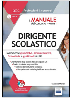 MANUALE DEL CONCORSO 1 PER DIRIGENTE SCOLASTICO (IL)