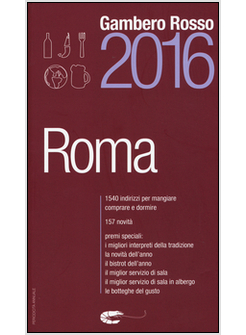 ROMA DEL GAMBERO ROSSO 2016