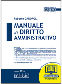 MANUALE DI DIRITTO AMMINISTRATIVO. CON AGGIORNAMENTO ONLINE
