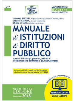 MANUALE DI ISTITUZIONI DI DIRITTO PUBBLICO. ANALISI DI PRINCIPI GENERALI. 