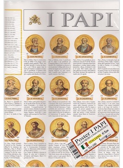 POSTER I PAPI DA SAN PIETRO A PAPA FRANCESCO CM 70 X 100 EDIZ. ITALIANA
