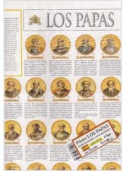 POSTER I PAPI DA SAN PIETRO A PAPA FRANCESCO CM 70 X 100 EDIZ. SPAGNOLA