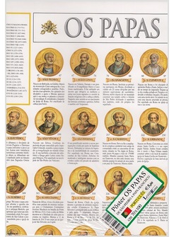 POSTER I PAPI DA SAN PIETRO A PAPA FRANCESCO CM 70 X 100 EDIZ. PORTOGHESE 