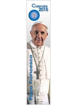 CALENDARIO CM 11 X 49 PAPA FRANCESCO SCRITTA BLUE CON CROCE PETTORALE INCLUSA