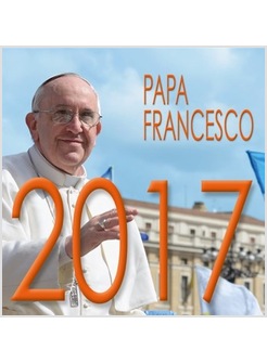 CALENDARIO CM 8 X 8 PAPA FRANCESCO SFONDO AZZURRO 2017