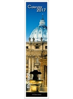 CALENDARIO CM 11 X 49 BASILICA DI SAN PIETRO NOTTE 2017