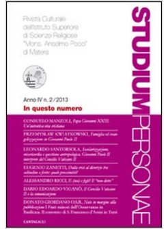 STUDIUM PERSONAE. RIVISTA CULTURALE DELL'ISTITUTO SUPERIORE DI SCIENZE RELIGIOSE
